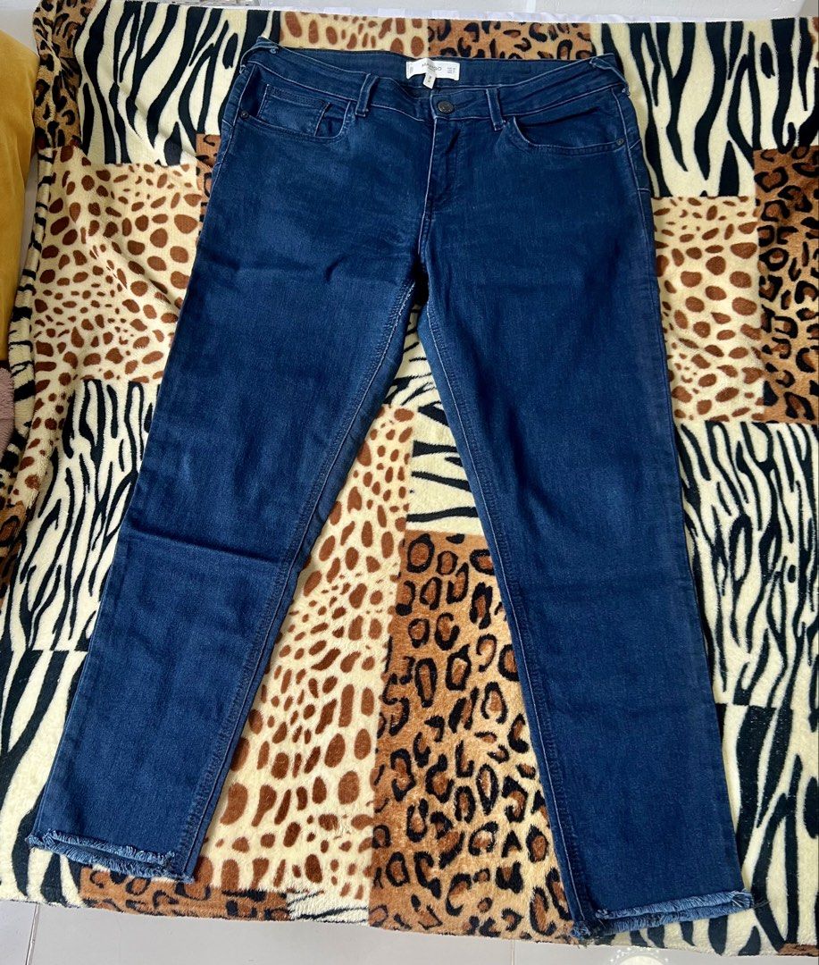 Mango Denim "Kim" Jeans - Dark Wash, Size 8 (Category: Jeans) located in Quezon City. Submitted by marys_collection (Listing ID 1459998320, Image 1). Description: - Brand: Mango - Model: "Kim" - Color: Dark Wash Denim - Fit: Straight Leg - Hem: Frayed - Closure: Button and Zip - Pockets: Classic Five-Pocket Styling - Occasion: Great for everyday wear.