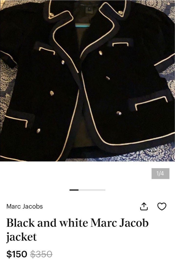 Marc by marc jacobs blazer (Category: Luxury Apparel) located in Cabanatuan. Submitted by the_saints.archive (Listing ID 1459924713, Image 2). Description: For up only i already have a listing for this item. Dm if interested i will send you the original listing. For casual, meeting, event, professional, or dinner date outfit.