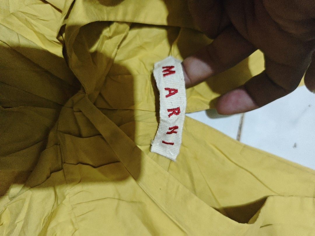 Marni mustard babydoll top (Category: Luxury Apparel) located in Binalbagan. Submitted by Kristoffer_Arguelles (Listing ID 1459917459, Image 3). Description: good as new Marni authentic mustard babydoll top s-m 15x24 dimension .