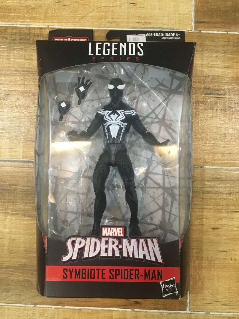 Marvel Legends Symbiote Spider man (Category: Figurines & Statues) located in Manila. Submitted by justinpapa71144 (Listing ID 1460088023, Image 1). Description: Complete accessories Expect aging in the box but still presentable BIB no stress marks on the fig only used in Photography RFS: Need space for new figs.