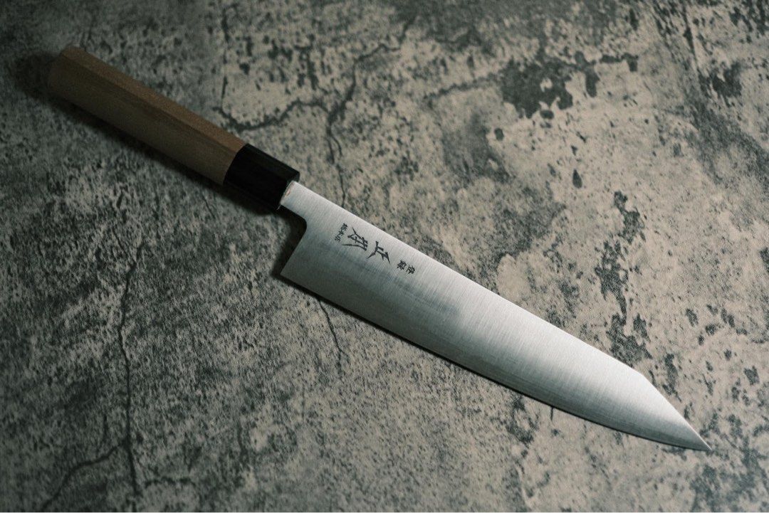 Masamoto KS Series Kiritsuke 210mm (Category: Knives & Chopping Boards) located in Manila. Submitted by brightgem.6581d2 (Listing ID 1460069608, Image 2). Description: Blade Length: ~216mm to 218mm Blade Height at Heel: 44 mm Spine Thickness: 2.5mm–2.8mm tapering down at the tip Weight: ~138g to 139g (Extremely nimble and light).