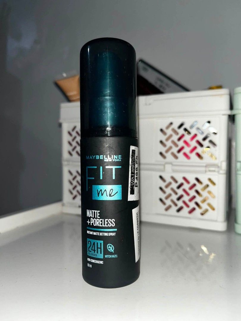 Maybelline Fit Me Matte + Poreless Setting Spray (Category: Makeup) located in Manila. Submitted by reveriestuff (Listing ID 1460003290, Image 2). Description: - Maybelline Fit Me Matte + Poreless Setting Spray - Keeps makeup matte and poreless for 24 hours - Enriched with witch hazel - 60ml bottle - Imported by LP Cosmetic below srp brand new.