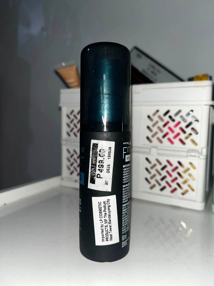 Maybelline Fit Me Matte + Poreless Setting Spray (Category: Makeup) located in Manila. Submitted by reveriestuff (Listing ID 1460003290, Image 1). Description: - Maybelline Fit Me Matte + Poreless Setting Spray - Keeps makeup matte and poreless for 24 hours - Enriched with witch hazel - 60ml bottle - Imported by LP Cosmetic below srp brand new.