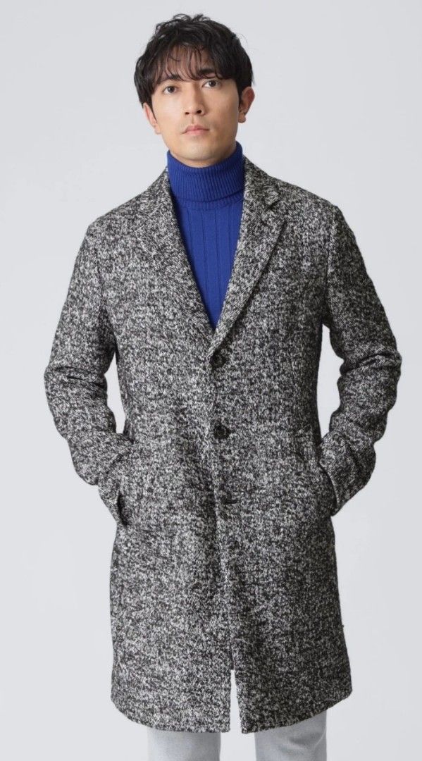 Men's tweed trench coat (Category: Coats, Jackets and Outerwear) located in Manila. Submitted by PrinceDani.Clothing (Listing ID 1459976926, Image 2). Description: men's trench coat large 22in width 35in length excellent condition .