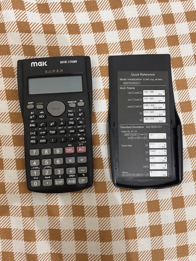 MGK-350 MS Scientific Calculator (Category: Stationery & School Supplies) located in Manila. Submitted by janibonani (Listing ID 1460058563, Image 1). Description: - loc: sampaloc, mnl - rfs: decluttering - 300 pesos (can nego) .
