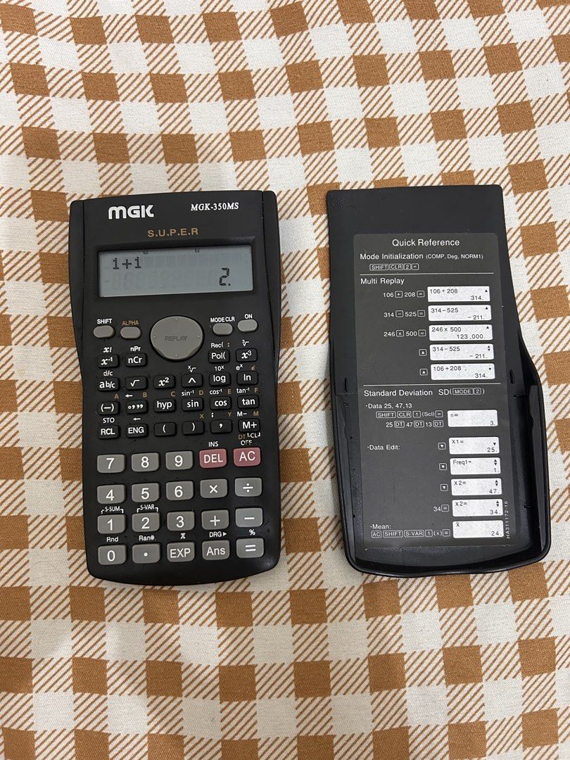 MGK-350 MS Scientific Calculator (Category: Stationery & School Supplies) located in Manila. Submitted by janibonani (Listing ID 1460058563, Image 3). Description: - loc: sampaloc, mnl - rfs: decluttering - 300 pesos (can nego) .