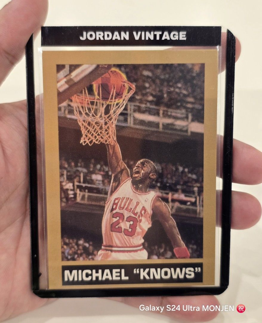 MICHAEL JORDAN LIMITED 🏀🐐🔥 (Category: Raw Singles) located in Pasay City. Submitted by monjentoysandcollectibles (Listing ID 1460100810, Image 1). Description: Promotional limited not for sale card event exclusive in US.. 🇺🇸 MICHAEL "KNOWS".. 🏀🐐 #VintageCollectors #MichaelJordan #NBA.