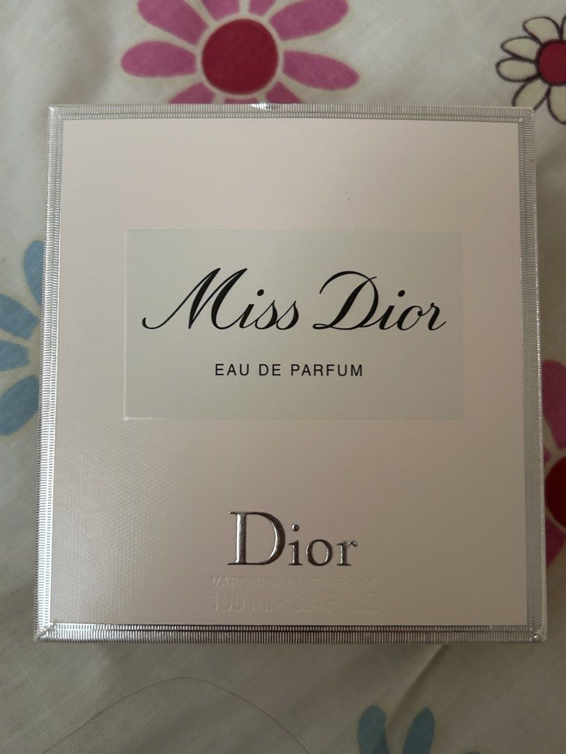 Miss Dior Eau de Parfum 100ml (Category: Fragrance & Deodorants) located in Manila. Submitted by snoopy_1119 (Listing ID 1459977505, Image 2). Description: - Original Miss Dior Eau de Parfum - 100ml bottle - Comes in original box - Classic Dior fragrance - Ideal for daily wear or special events ORIGINAL PRICE IS ₱12,000 PRICE IS STILL NEGOTIABLE!!!.