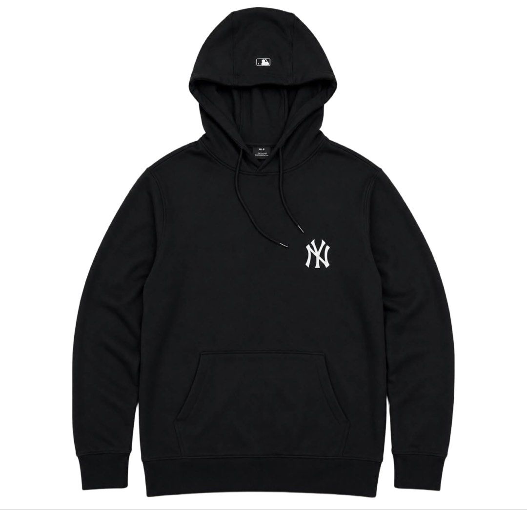 MLB Hoodie (Category: Coats, Jackets and Outerwear) located in Manila. Submitted by mylsph (Listing ID 1459944772, Image 1). Description: •MLB hoodie •Big NY backprint •Embroided NY sa harap •Good as new •Medium on Tag •Size: W-22 L-28 •Brand: MLB.