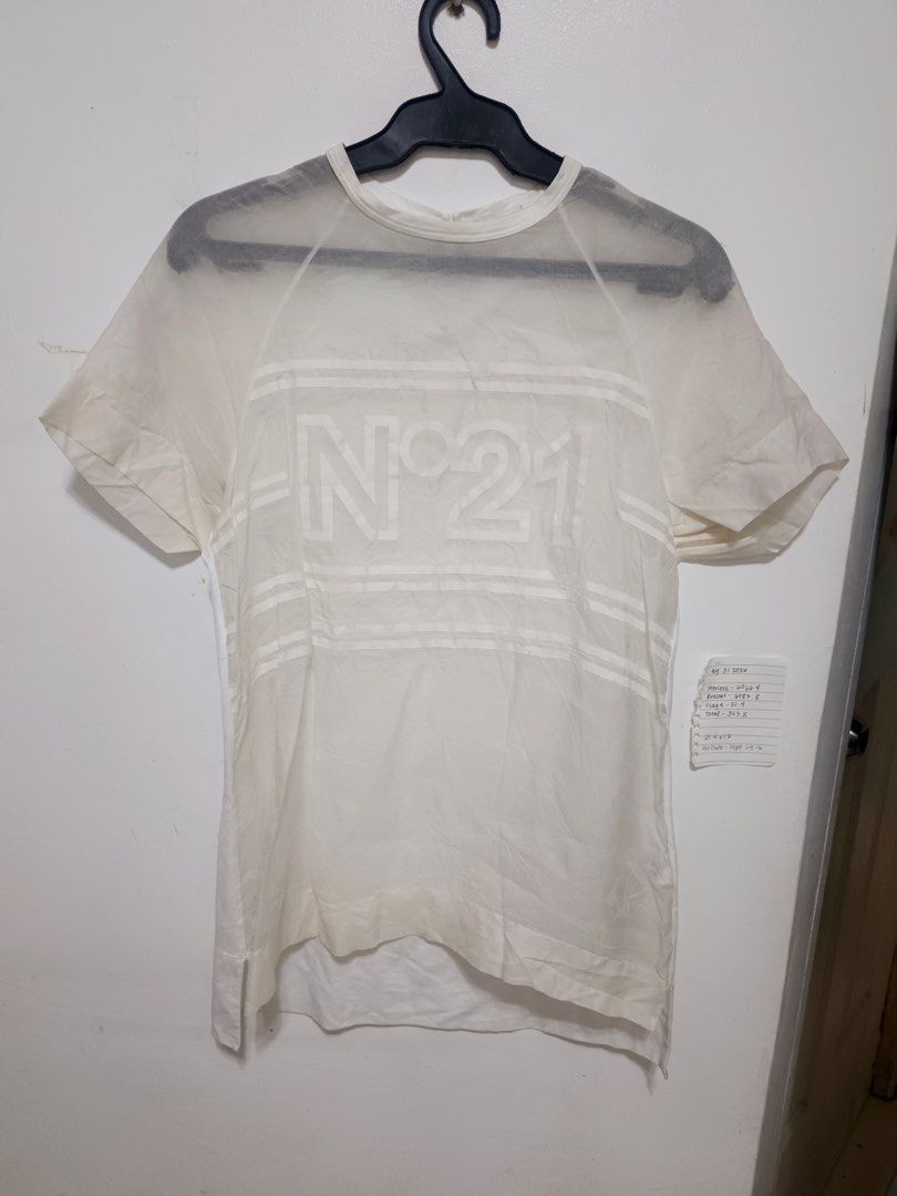 N*21 (Category: Blouses) located in Dasmarinas. Submitted by jessputrages (Listing ID 1459972897, Image 1). Description: For sale N*21 Excellent condition No issue Silk infront Cotton inback 550 plus shipping fee Pm for more details.