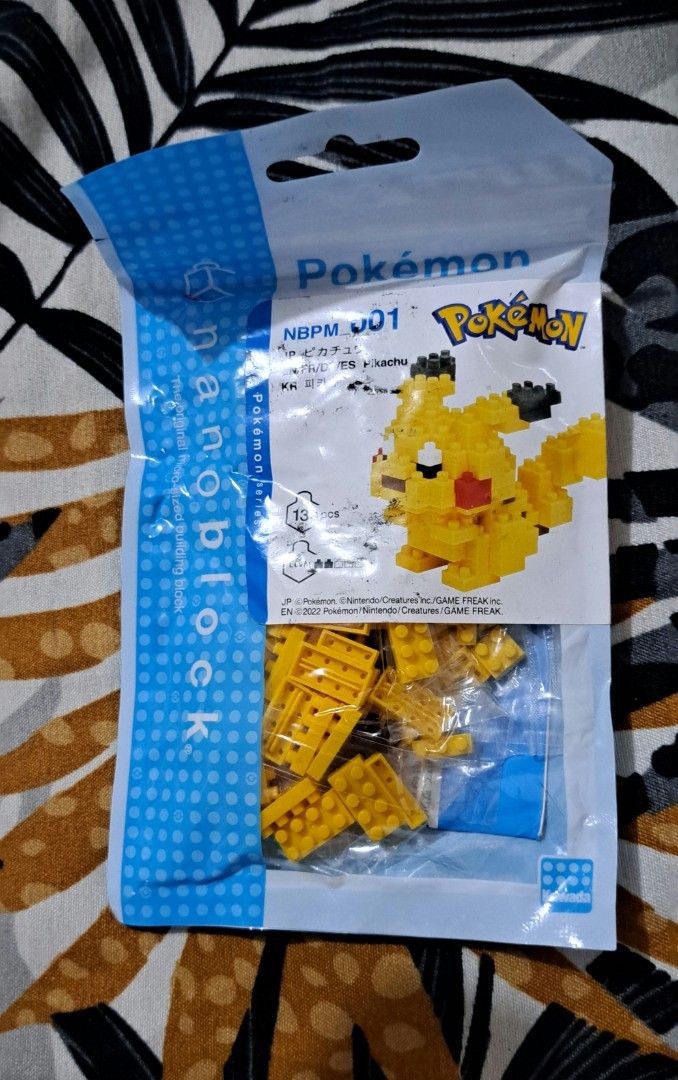 Nanoblock Pokemon Pikachu Building Blocks NBPM_001 (Category: Lego & Building Sets) located in San Fernando, Camarines Sur. Submitted by ladderaya (Listing ID 1459970273, Image 1). Description: - Build your own Pikachu with the Nanoblock NBPM_001 set. - Comes with all necessary yellow and blue building pieces. - Assembly instructions are included. - Ideal for Pokemon fans and building block enthusiasts. - Enjoy a fun and engaging building experie