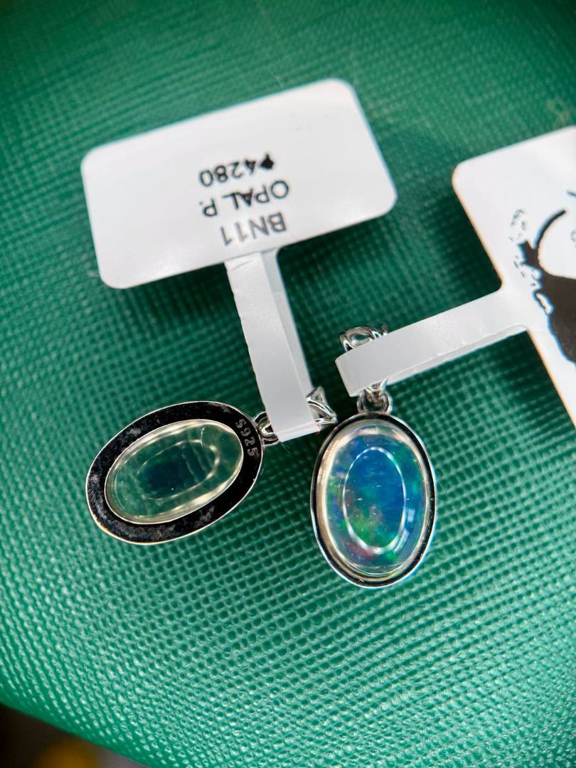 NATURAL OPAL BEZEL-SET PENDANTS (Category: Body Jewelry) located in Baguio. Submitted by asna_taku (Listing ID 1459989152, Image 1). Description: ✨ NATURAL OPAL BEZEL-SET PENDANTS ✨ That dreamy blue-green play of color on natural opal! 💙💚✨ Simple, elegant, and easy to wear — the bezel setting gives these opals a clean, modern look while beautifully framing their natural glow. 💎 Natural Opal 🤍 New 925 Silver ✨ Bezel-set design 📌 2 pcs availab