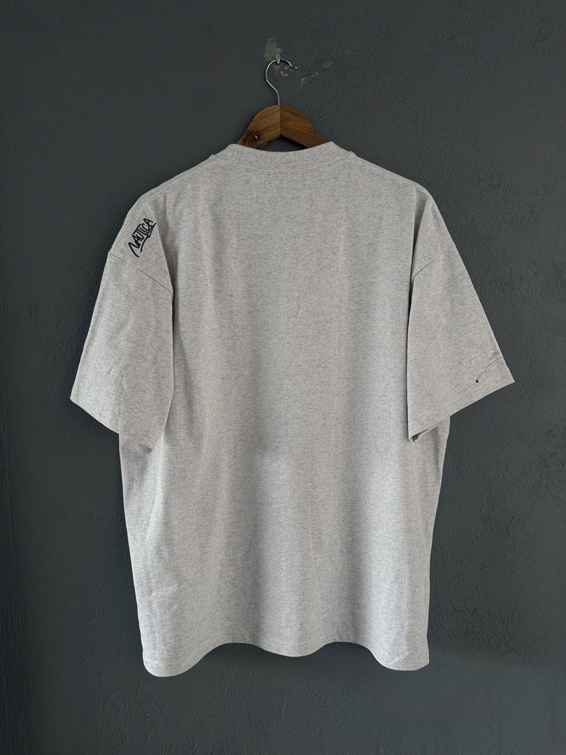 NAUTICA JAPAN x Stacks Graffiti Logo tee (Category: Tshirts & Polo Shirts ) located in Pasig City. Submitted by worn2wice (Listing ID 1459948863, Image 2). Description: Size Large Measurements (in) Width 25.5 Length 29.5 Sleeve Length 9 Issue: Ink stains on right arm Excellent condition No copyright infringement intended. This post is for resale purposes only. All trademarks, logos, and brand names belong to their respective owners. .