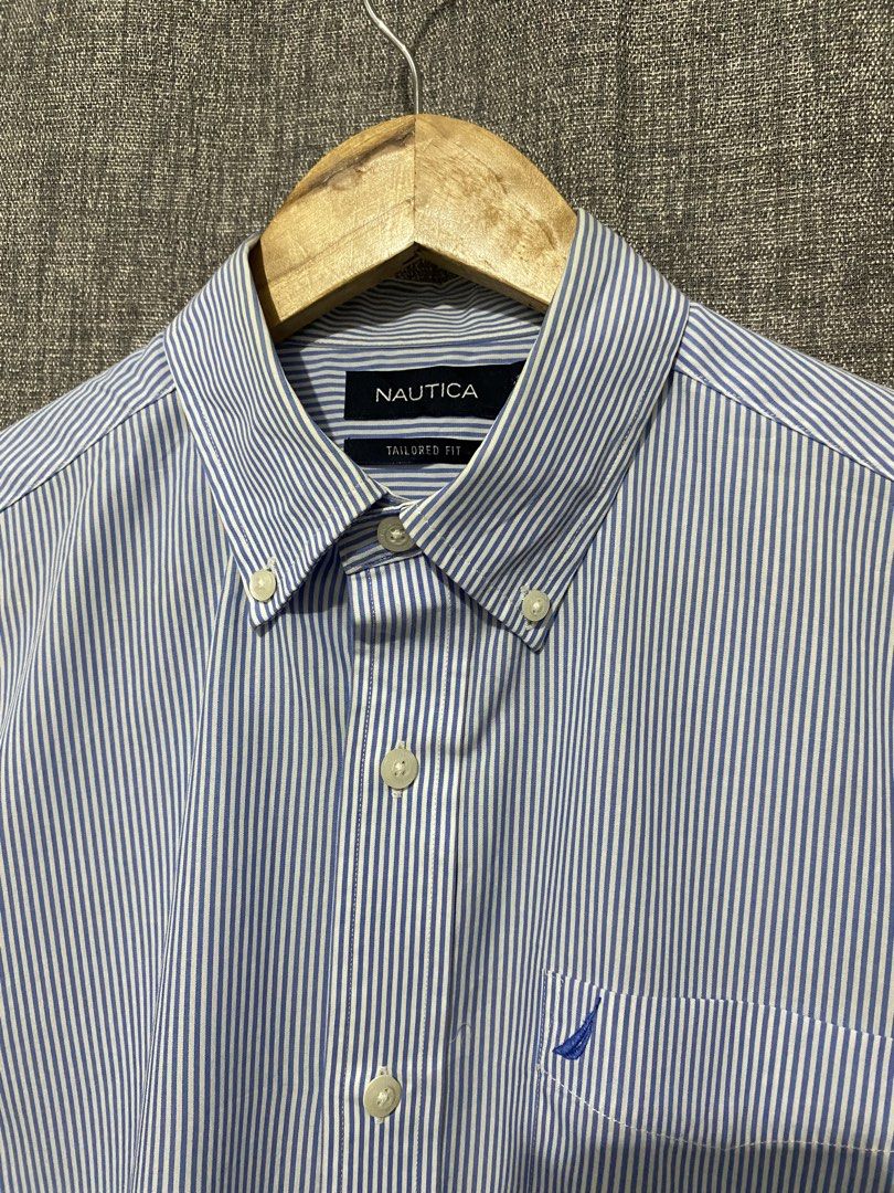 Nautica Striped Polo Buttonsdown (Category: Formal Shirts) located in Davao. Submitted by thebigbadblob (Listing ID 1459904231, Image 2). Description: no issues like new condition 21 x 27.