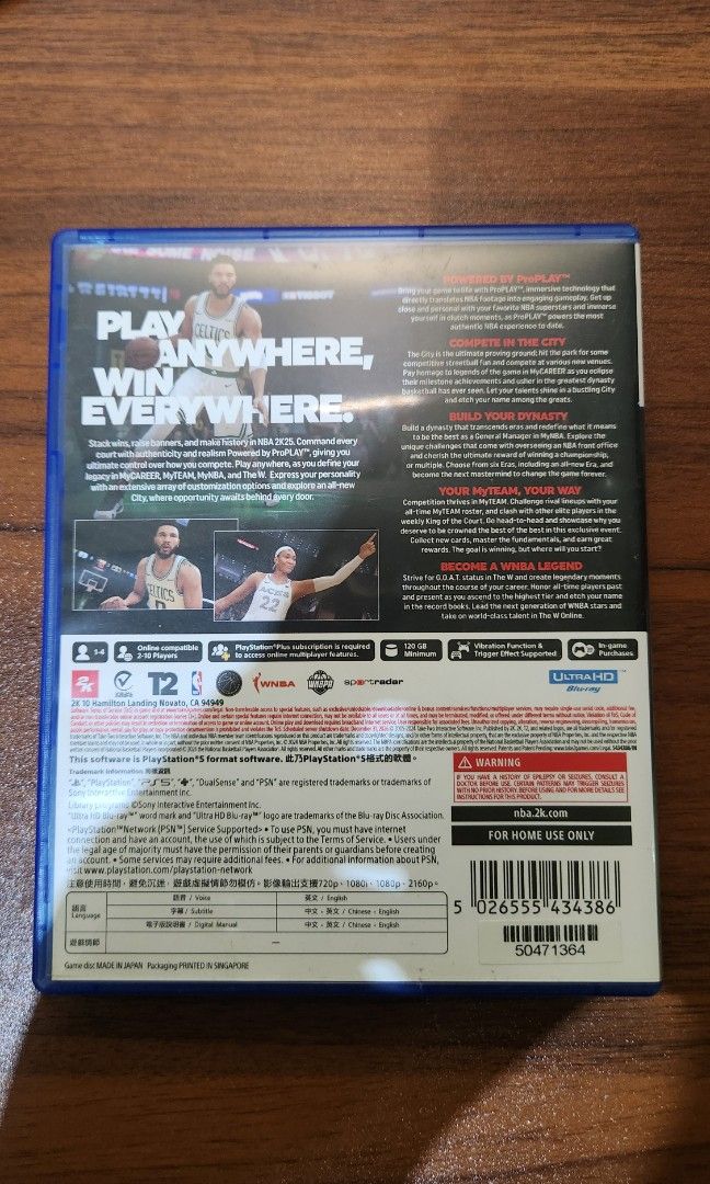 NBA 2K25 PS5 Disc (Category: PlayStation) located in Angeles City. Submitted by donskiesz (Listing ID 1460089111, Image 2). Description: - NBA 2K25 Game Disc for PlayStation 5 - Includes original game case - Insert included - Ready for immediate pickup or shipping Open for swap to WWE 2K/UFC or any game offer lang Pampanga/Mandaluyong/Taft area.