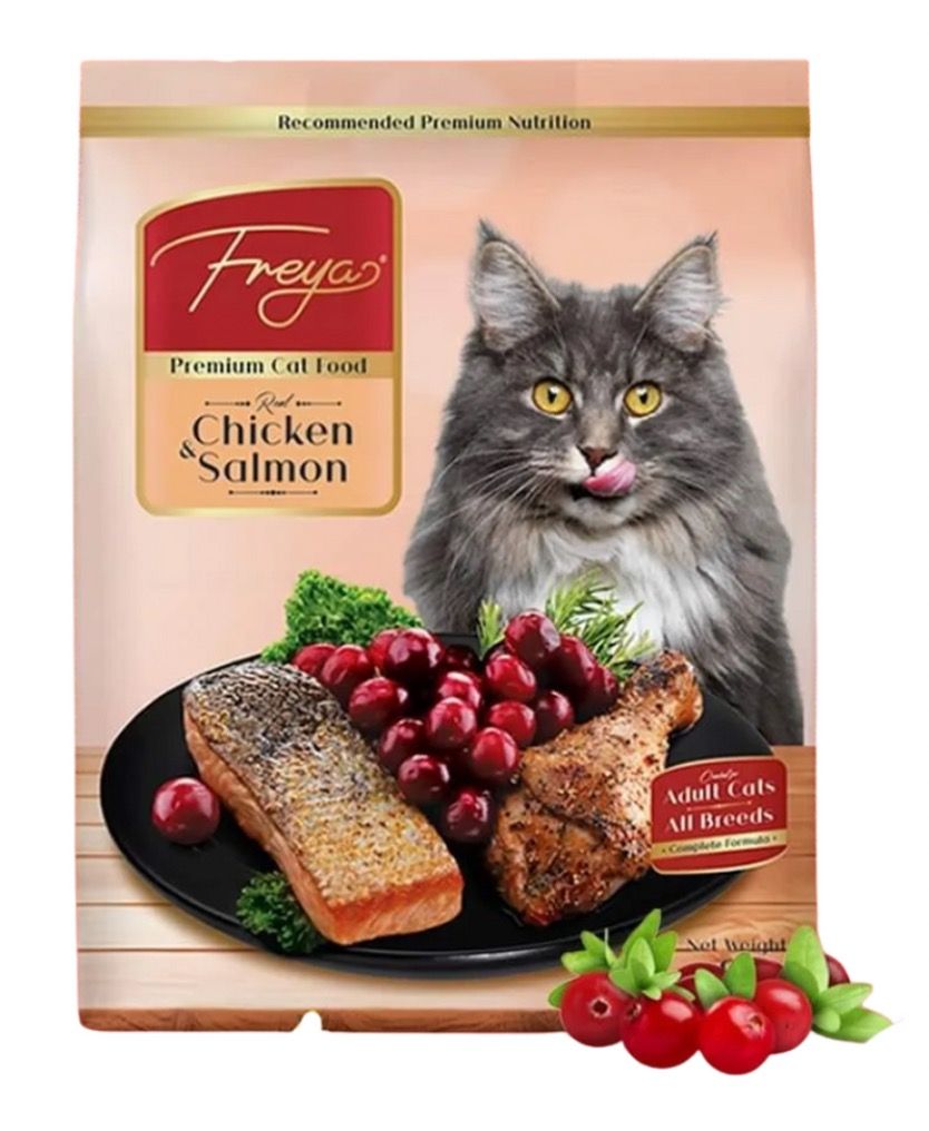 New! FREYA Premium Cat Food (Category: Pet Food) located in Quezon City. Submitted by pets.r.us.manila (Listing ID 1460079508, Image 1). Description: Chicken & Salmon flavor Complete & balanced nutrition Improves eyesight Rich in antioxidants Support bone, joint, & teeth development Stool odor control hairball reduction optimal brain function PETS R US Pet Supplies 510 Tandang Sora Culiat, QC 0916-4537116 SAME DAY DELIVERY!.