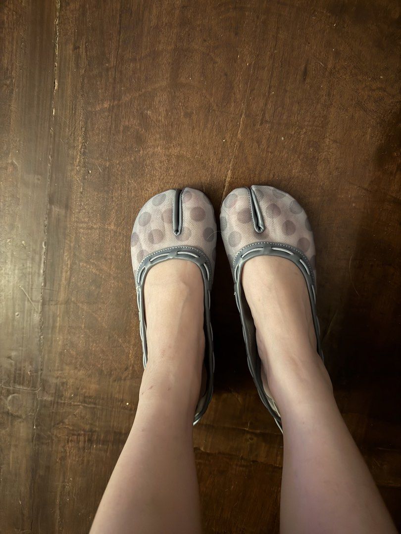 [SOLD] Niche Grey Polka Dot Tabi Flats (Category: Flats & Sandals) located in San Juan City. Submitted by sfvr. (Listing ID 1460095204, Image 3). Description: - Grey tabi flats - Subtle polka dot pattern - Breathable mesh material - Easy slip-on design - Functional drawstring at the back - Ideal for comfortable everyday wear Used once! .