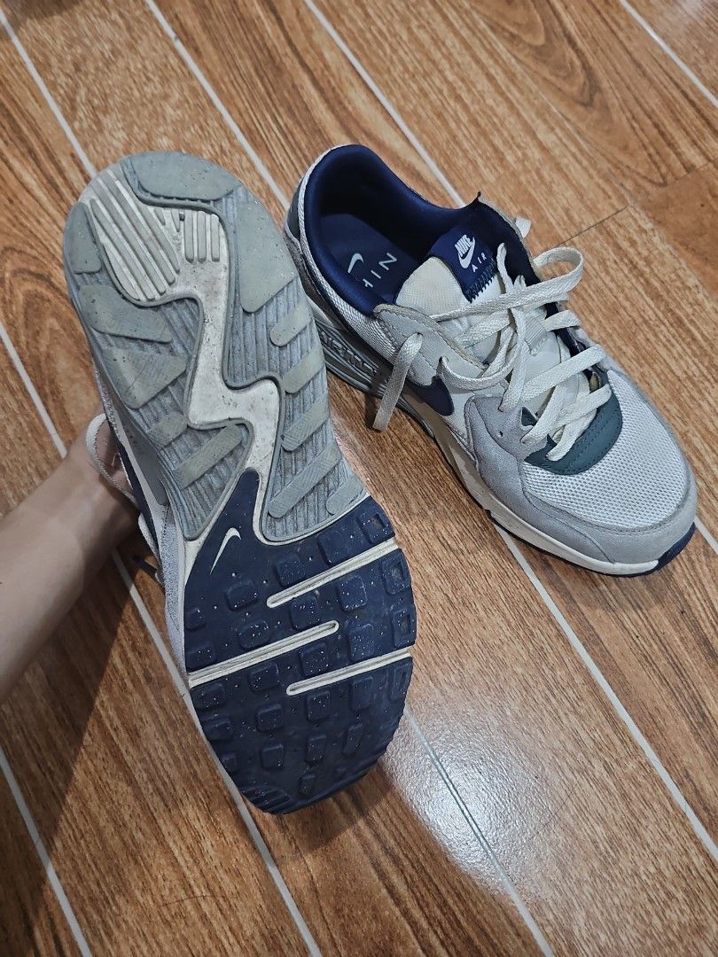 Nike Air Max Sneakers (Category: Sneakers) located in Quezon City. Submitted by edzsxc (Listing ID 1460025471, Image 3). Description: - Classic Nike Air Max design - Features mesh and suede accents - Light cream colored laces - Dark navy blue inner lining - Perfect for casual wear or light workouts - Feel free to ask any questions!.