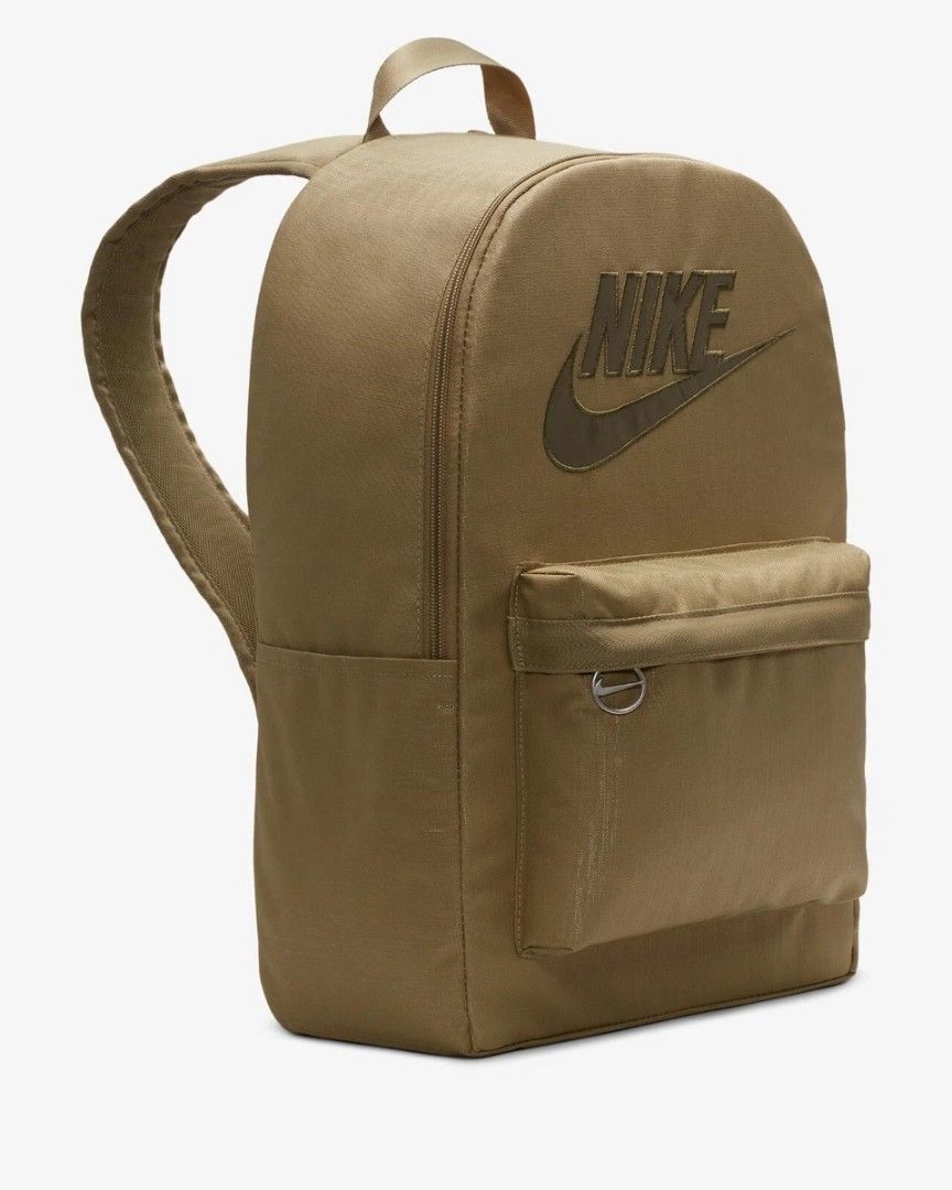 Nike Backpack 25L Khaki FB3040-276 (Category: Backpacks) located in Manila. Submitted by swiftbird_ed6c34 (Listing ID 1459948541, Image 3). Description: - Khaki Nike backpack - 25L capacity - Made in Indonesia - Front zip pocket - Side pockets - Embroidered Nike logo on front - Ideal for everyday use or travel.