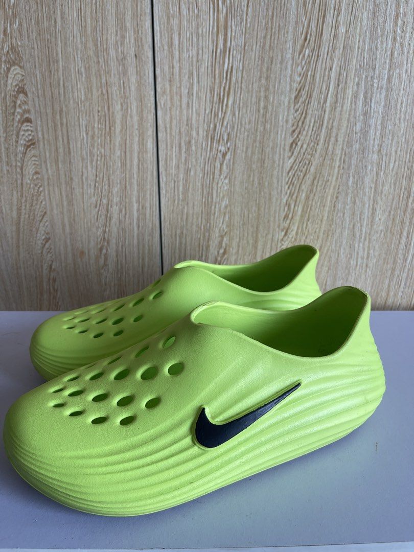 Nike Clogs Lime Green- slipper (Category: Slippers & Slides) located in Cebu City. Submitted by lequiaabanid (Listing ID 1460022421, Image 2). Description: Nike ReactX Rejuven8 Clogs – Volt Green 💚 ✨Condition: Excellent Condition ✨Size 42 💚 Eye-catching Volt/Green color 👟 Perfect for everyday wear, errands, travel & recovery.