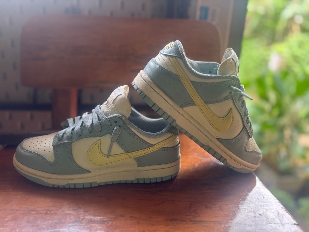 Nike Dunk Low Ocean Bliss (Category: Sneakers) located in Makati City. Submitted by krizairah20 (Listing ID 1459991655, Image 1). Description: - Nike Dunk Low sneakers. Size 5.5 US W-22.5 cm. Like New- only worn once - Colorway: Ocean Bliss. Light blue, yellow, and cream - Classic low-top silhouette - Light blue laces - Perfect for casual wear.