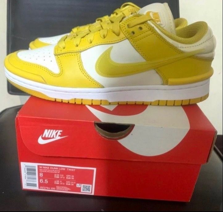 Nike Dunk Low Twist “Yellow Vivid Sulfur” (Category: Sneakers) located in Valenzuela. Submitted by clickandshoppreloved (Listing ID 1459927240, Image 2). Description: Nike Dunk Low Twist “Yellow Vivid Sulfur” SRP 6195 ❌ Sale Price 1995 ✅ Size: US 8 W.