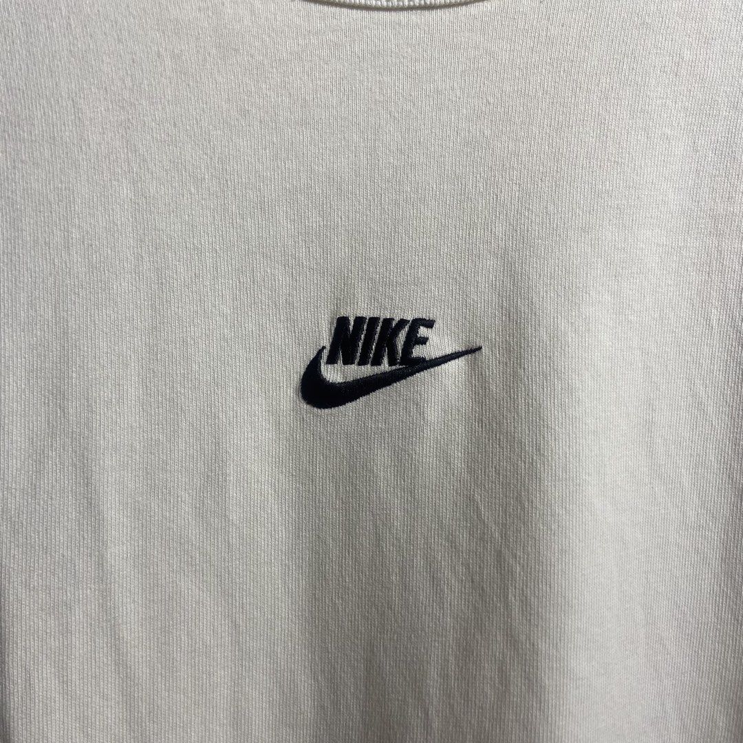 Nike Embrioded Mid Logo (Category: Tshirts & Polo Shirts ) located in Roxas City. Submitted by gudstealz (Listing ID 1459966286, Image 2). Description: Nike Embrioded Mid Logo Condition: 9/10 Color rate: 9/10 Issue: Stains (Needs deep wash / See last pic) (Color may vary due to lighting) - Size: Large Measurements: Length 28.5 Width 22.5.