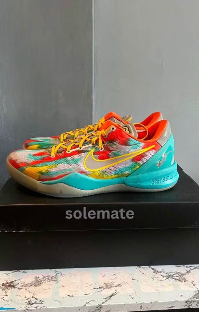 Nike Kobe 8 “Venice Beach” (Category: Sneakers) located in Antipolo. Submitted by _solemate (Listing ID 1460046011, Image 2). Description: Kobe 8 “Venice Beach”🔥👟 Size: 10 US POIZON: passed!😚🔥 Condition: used 3 times wooden court Price: 11,500 ONLY ✅ Nego pa sa price‼️ DM:📩 📍Antipolo, Rizal (Lalamove / Pick-up) ✅100% Legit and authentic / Complete with Og box.