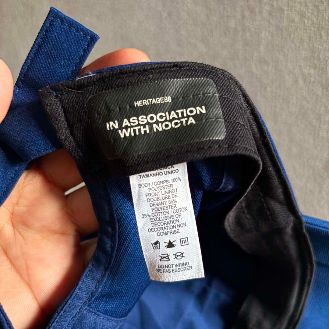 Nike NOCTA Heritage86 Cap - Blue (Category: Caps & Hats) located in Manila. Submitted by mkt.archv (Listing ID 1460033506, Image 3). Description: Nike Heritage X NOCTA Drake OVO NRG Essentials Cap Strapback Hat Blue One Size no issue used once .