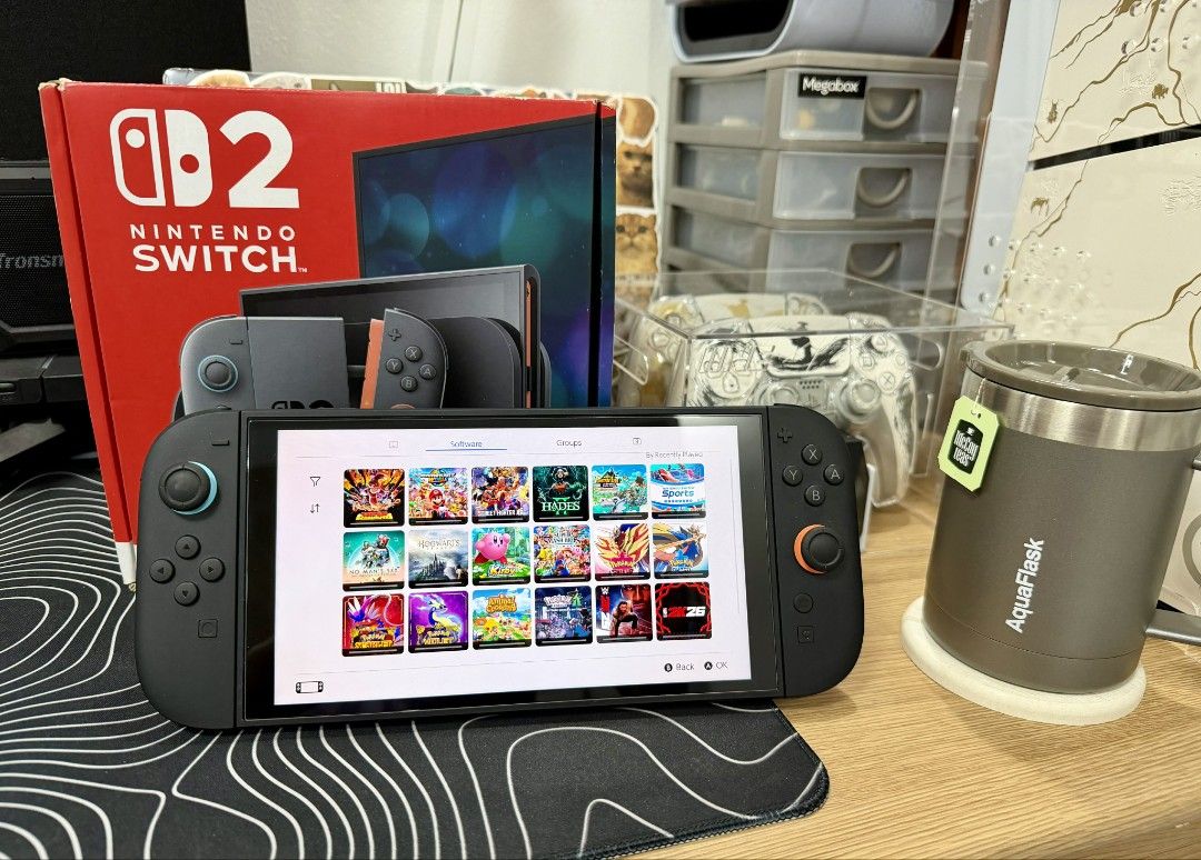 Nintendo Switch 2 with Games (Category: Nintendo) located in Manila. Submitted by nswitchgear (Listing ID 1459960250, Image 2). Description: 🎮 𝐅𝐎𝐑 𝐒𝐀𝐋𝐄: 𝐍𝐢𝐧𝐭𝐞𝐧𝐝𝐨 𝐒𝐰𝐢𝐭𝐜𝐡 2 𝐌𝐨𝐝𝐞𝐥 with Free Games 🛒💰₱28,999 ✨ Preloved in Best condition 🎮Comes with 8 Accounts with Multiple Shared Games list can be installed no need to buy expensive games for mean time :) 📦 Complete Set: • Nintendo Switch 2console • Dock • Joy-Con (L & R)