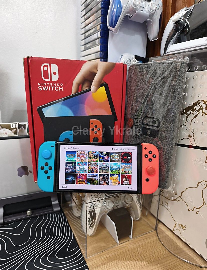 Nintendo Switch OLED with Games (Category: Nintendo) located in Manila. Submitted by nswitchgear (Listing ID 1459963292, Image 2). Description: 🎮 𝐅𝐎𝐑 𝐒𝐀𝐋𝐄: 𝐍𝐢𝐧𝐭𝐞𝐧𝐝𝐨 𝐒𝐰𝐢𝐭𝐜𝐡 𝐎𝐋𝐄𝐃 𝐌𝐨𝐝𝐞𝐥 with Free Games 🛒💰₱11,999 🎮Comes with 8 Accounts wilth Multiple Games list to be installed no need to buy expensive games for mean time :) 📦 Complete Set: • Nintendo Switch OLED console • Dock • Joy-Con (L & R) • Joy-Con grip • Joy-