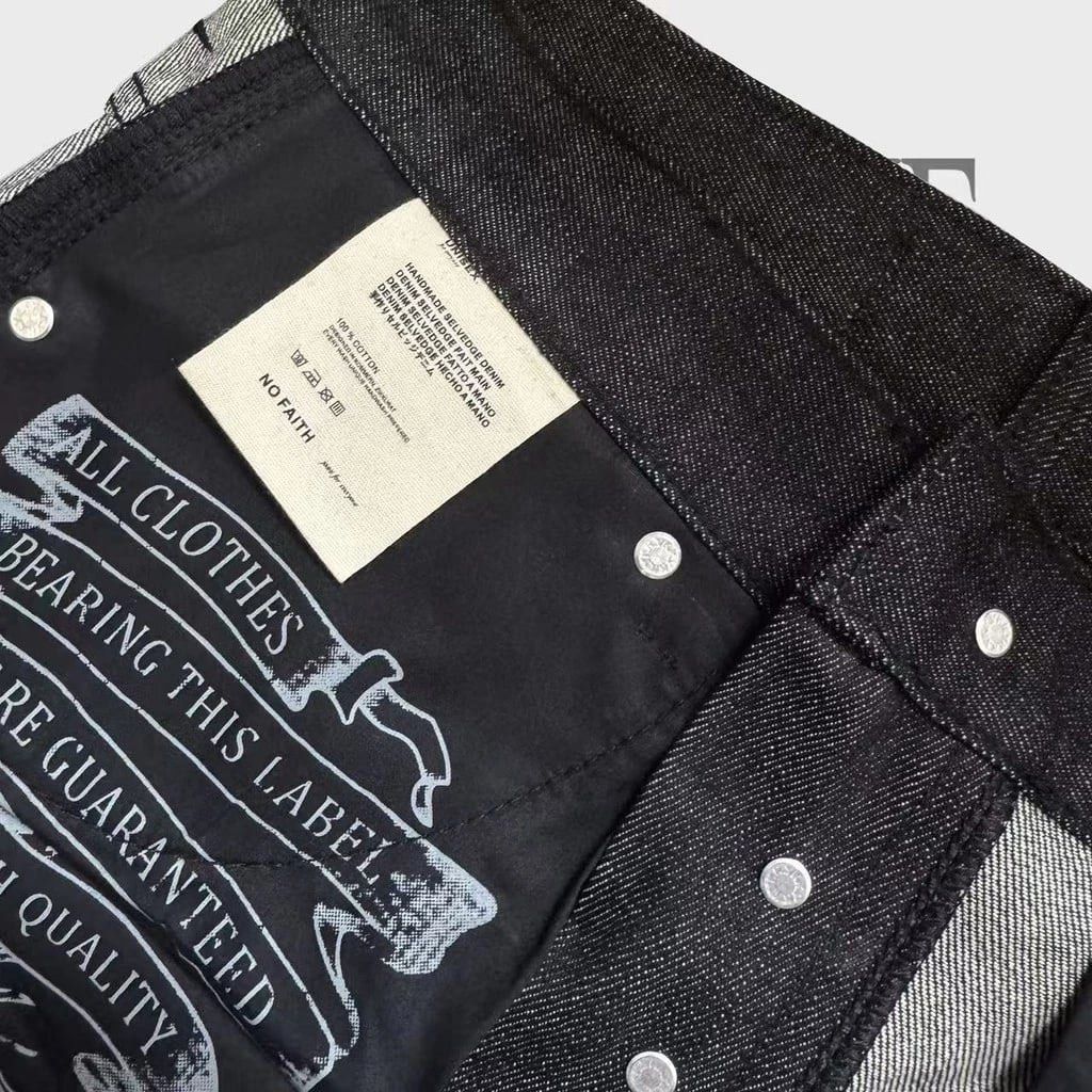 No Faith Studios Baggy Pants (Category: Jeans) located in Taguig. Submitted by lakersa__ (Listing ID 1460030815, Image 3). Description: 1of1 Pre-order Basis - Button fly closure - 100% raw denim - Made in Japan -Brand new -S-XL .