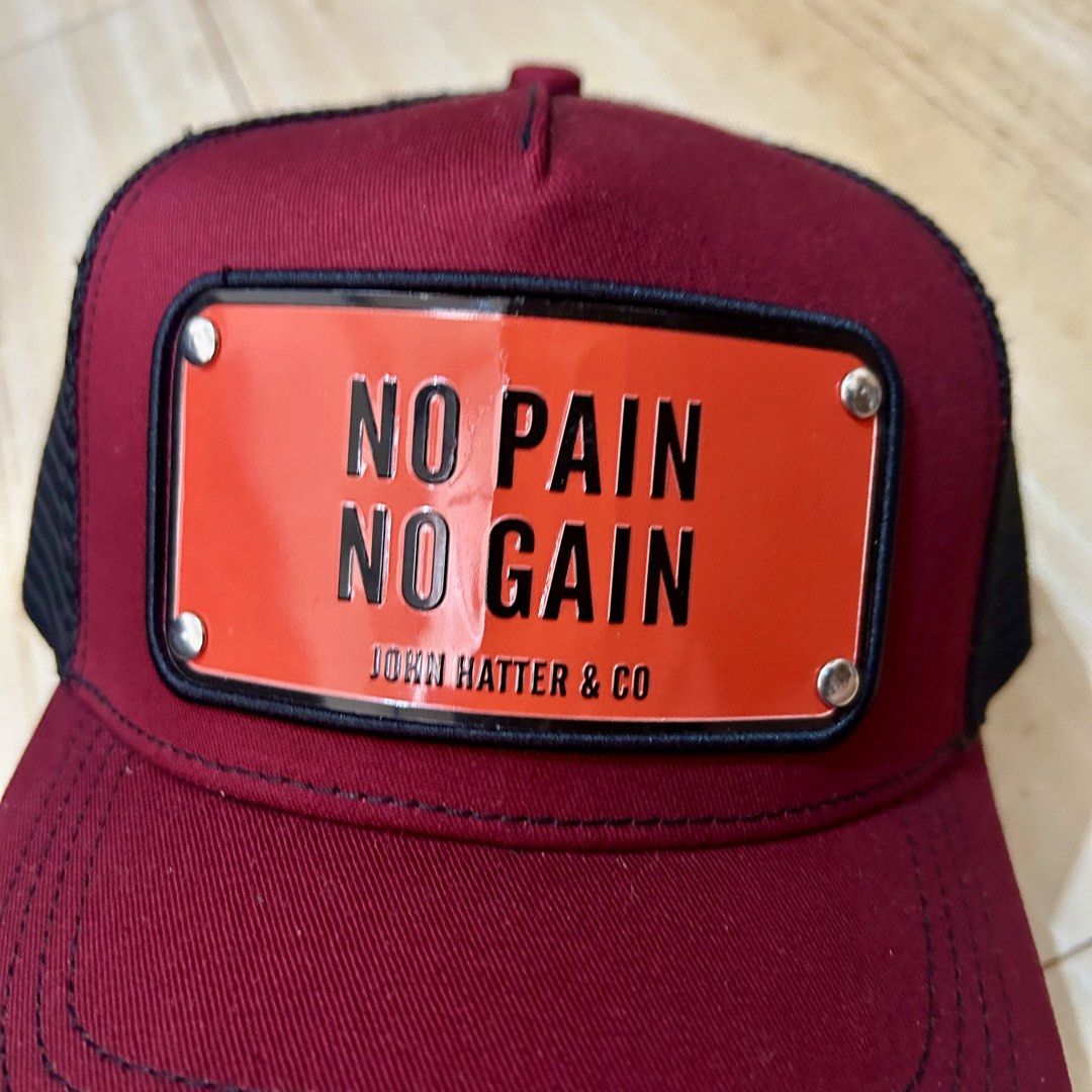 No Pain No Gain Trucker Cap (Category: Caps & Hats) located in Manila. Submitted by thrifto1 (Listing ID 1460062697, Image 2). Description: Plaridel Bulacan loc Detailed pictures posted 500 only As new condition Adult size | Adjustable.
