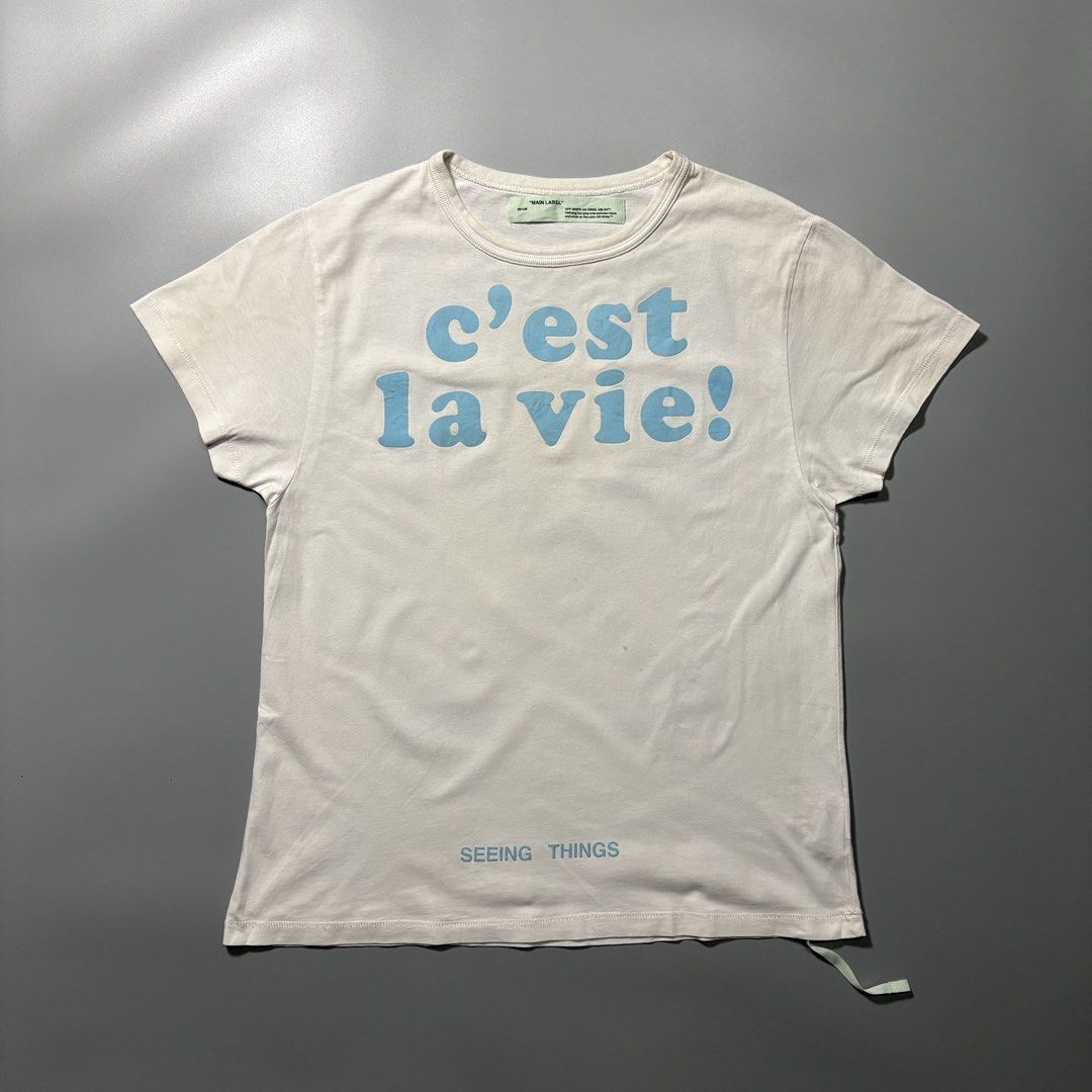 Off White Cest La Vie Shirt (Category: Tshirts & Polo Shirts ) located in Tayabas. Submitted by tayabaskartell (Listing ID 1460034630, Image 1). Description: .