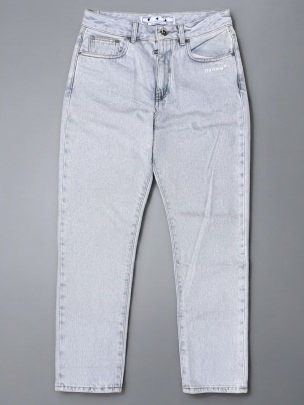 OFF-White Jeans (Category: Jeans) located in Davao. Submitted by ckkb1821 (Listing ID 1459926961, Image 2). Description: OFF-White Jeans (Original) Searchable QR code ($575 price) Every details are visible Size 29-31"W | 39"L | 7" leg opening Excellent condition, like new ₱10,999 only / free shipping.