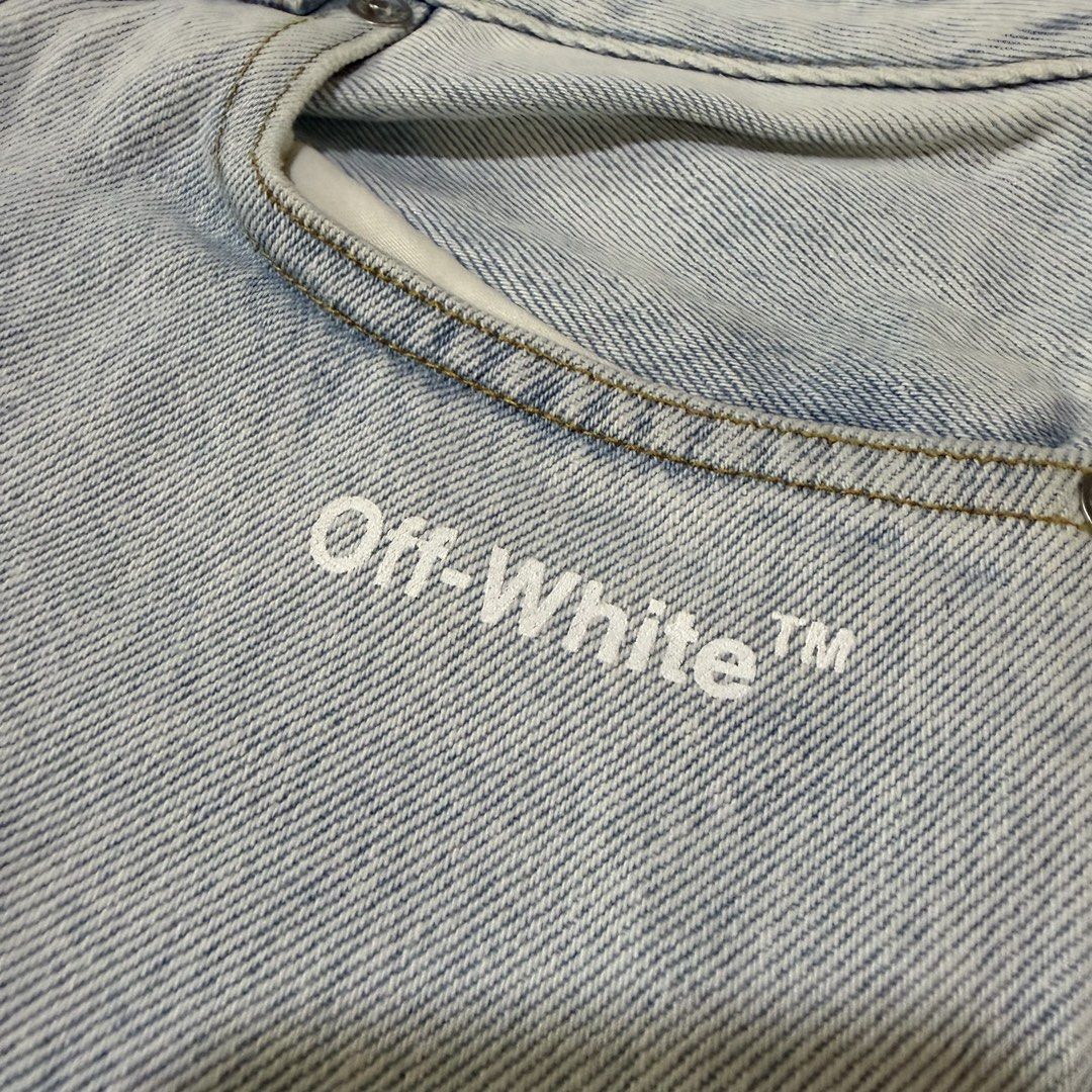 OFF-White Jeans (Category: Jeans) located in Davao. Submitted by ckkb1821 (Listing ID 1459926961, Image 3). Description: OFF-White Jeans (Original) Searchable QR code ($575 price) Every details are visible Size 29-31"W | 39"L | 7" leg opening Excellent condition, like new ₱10,999 only / free shipping.