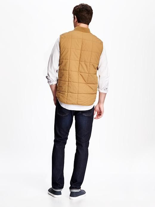 Old Navy Quilted Bomber Vest Tan Size M (Category: Coats, Jackets and Outerwear) located in San Pedro. Submitted by ziamiel (Listing ID 1460011439, Image 2). Description: - Old Navy mustard tan quilted vest - Bomber style with ribbed collar - Zip front closure - Two front pockets - Navy lining - Ideal for layering in cooler weather - Versatile for styling with shirts or sweaters Price:350 Issue:light blue stain posted on pic kindly check but over