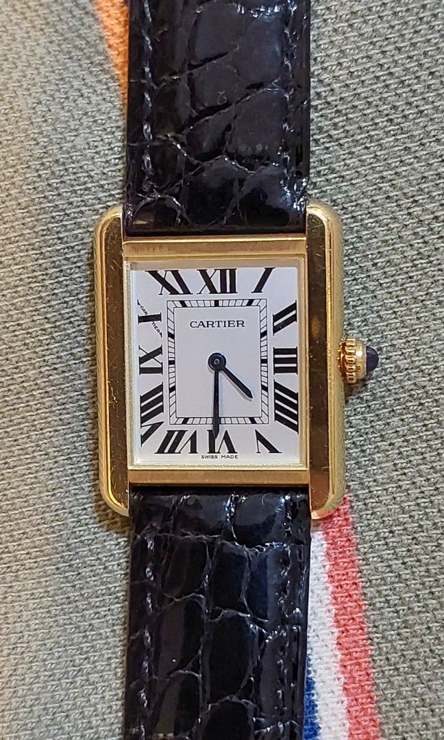 Omega Watch with Box and Papers (Category: Luxury Watches) located in Quezon City. Submitted by donald_draper (Listing ID 1412075664, Image 3). Description: CARTIER TANK SOLO (18K YG/STEEL WATCH) Purchased May 2018 Complete with box and papers.