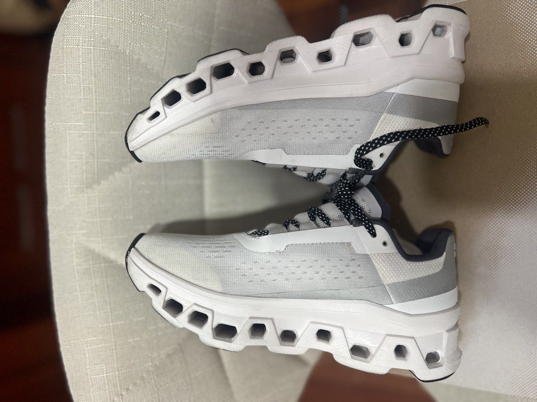 on cloud monster (Category: Sneakers) located in Santa Rosa. Submitted by oohmai (Listing ID 1459979511, Image 3). Description: Colorway: all white zero flaws, No tags with box DM to buy Strictly no bogus/joy reserver Payment first No COD Shipping fee will be shouldered by the buyer.