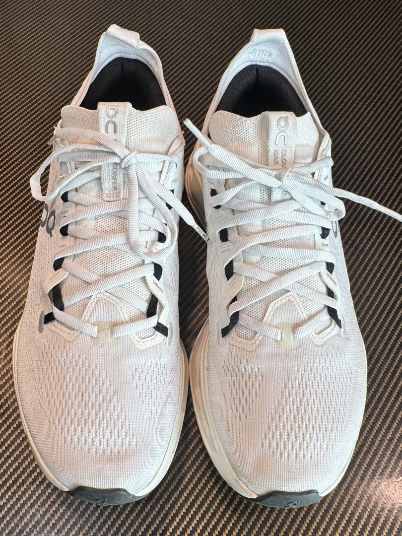 ON Cloud Surfer Max Size 12 M (Category: Sneakers) located in Quezon City. Submitted by jd.ph (Listing ID 1459943096, Image 1). Description: ON Cloud Surfer Max Size 12M , lightly used , color white , no more shoe box . Negotiable for interested buyer. .