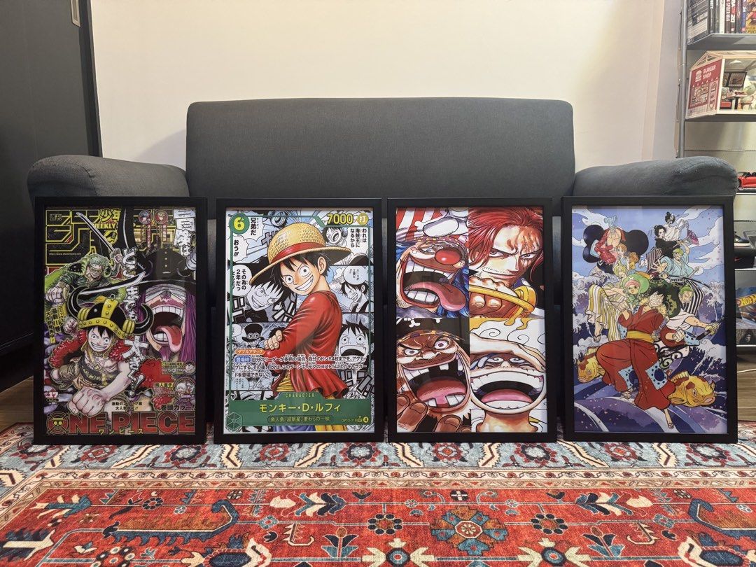One Piece Framed Posters (Category: Art & Prints) located in Caloocan City. Submitted by _seven (Listing ID 1460006698, Image 2). Description: ₱599 each only ( if set ₱2000) Frame Size: 12x18 inches ( used on this pic) can customize other sizes Perfect for your blank spaces or walls ✨ Available any designs you want! Available any sizes ( we also have list of sizes) Guaranteed Quality Poster and Frame Delivery or Pick up Delivery: Lalamove / Grab 