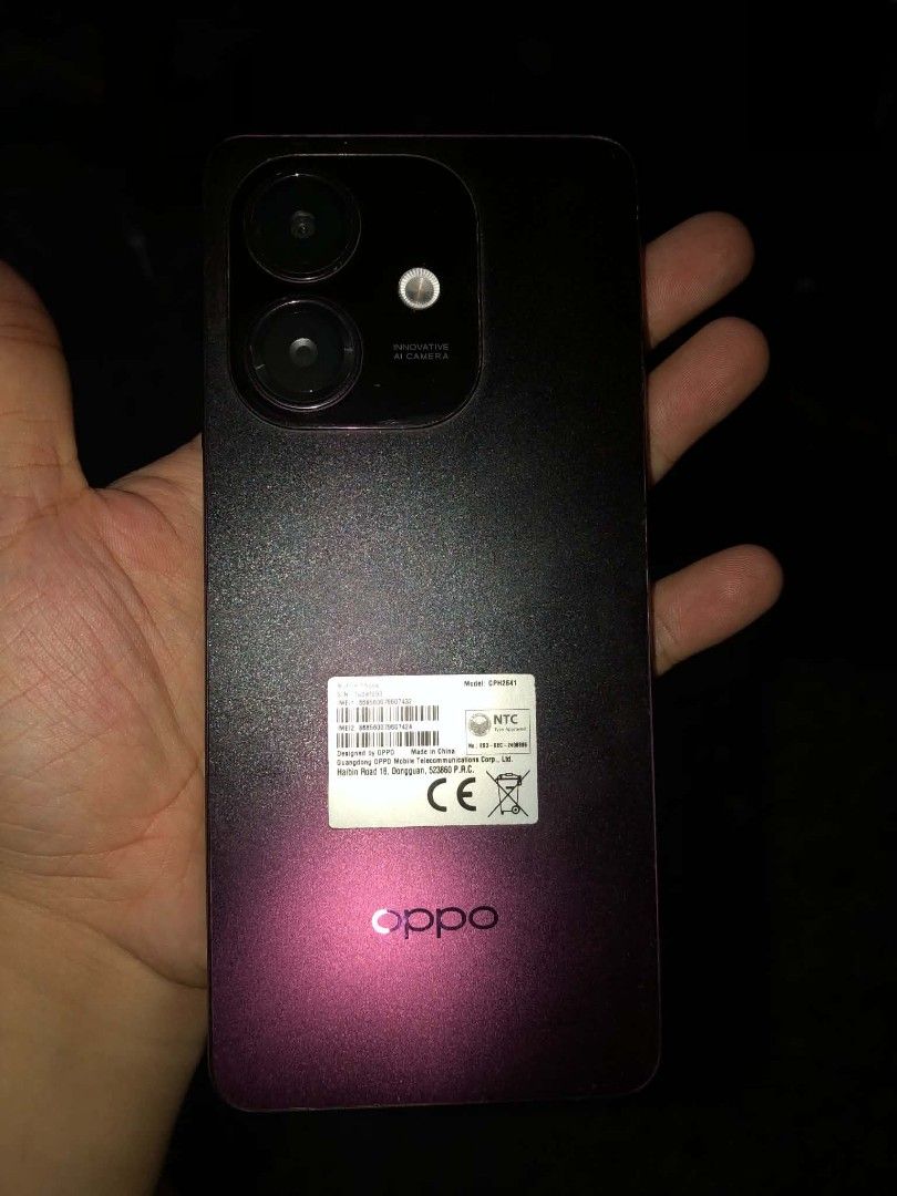 OPPO A3x. ( 4+1RAMGB64GB ) (Category: Other Mobile & Gadget Accessories) located in Manila. Submitted by trainwreck331 (Listing ID 1460094915, Image 1). Description: OPPO A3x. ( 4+1RAMGB/64GB ) Sobrang kinis pa almost brand-new ALL WORKING READY TO USE Android version 14 4+1ramGB / 64gb ram Qualcomm snapdragon 6s 4G Gen 1 Octa-core 5000mah battery ALL WORKING READY TO USE Side finger print Face lock NO ISSUE .