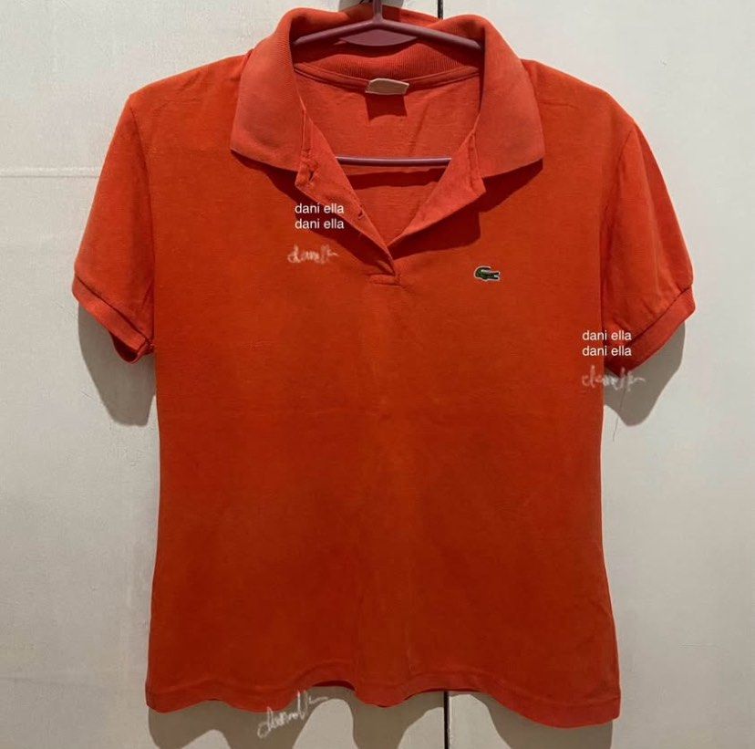 Orange Lacoste Polo Shirt (Category: Tshirts & Polo Shirts ) located in Muntinlupa City. Submitted by ddani28 (Listing ID 1460057679, Image 1). Description: - orange Lacoste polo shirt - embroidered crocodile logo on chest mop: gcash mod: lalamove (preffered within metro manila/ plces that can do lalamove) .