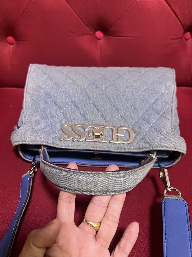 Original Guess Denim 2 way bag from Japan (Category: Cross-body Bags) located in General Tinio. Submitted by leerinche (Listing ID 1460102849, Image 2). Description: (PS.PLEASE DONT MAKE AN OFFER IF YOU’RE NOT SURE FOR PURCHASING. Making an offer means you’re getting it.Thanks po!🥰 💯 Guaranteed Authentic bought in Japan In good condition Location:Nueva Ecija Mop:Gcash/BDO.
