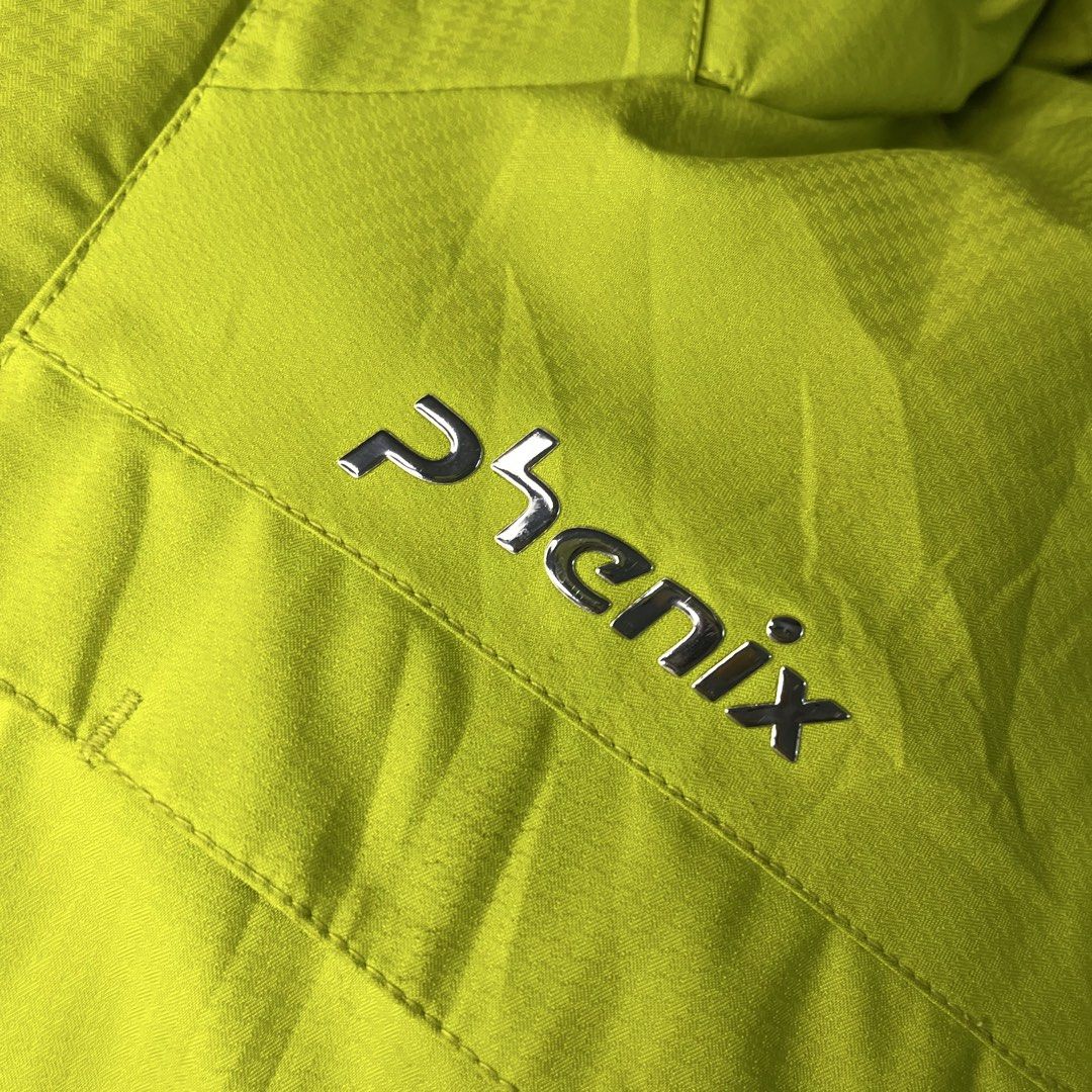 Phenix Ski Jacket Lime Green Hooded Waterproof (Category: Coats, Jackets and Outerwear) located in Manila. Submitted by kukolmarc (Listing ID 1460054591, Image 2). Description: - Bright lime green Phenix ski jacket - Features a functional hood - Multiple zippered pockets for secure storage - Excellent for skiing, snowboarding, or any outdoor adventure - Can also be worn as a bold fashion statement - In good, pre-loved condition, ready for its nex