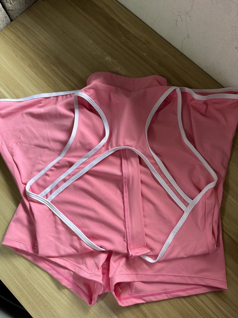 Pink Athletic Set - with inner Shorts (Category: Activewear) located in Caloocan City. Submitted by avaia.preloved (Listing ID 1459923303, Image 1). Description: - pink sports wear set - brandnew 📍 north caloocan / sm caloocan shipping via jnt or lalamove.