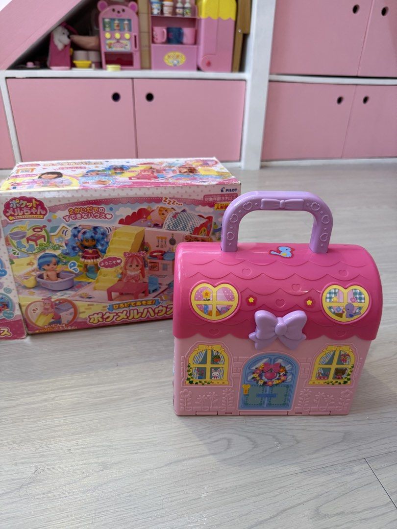 Pocket Mell Chan Doll House (Category: Kids Toys) located in Cavite. Submitted by littleskye.ph (Listing ID 1460068410, Image 1). Description: Pocket Mell Chan house + 2 Dolls in mint condition and box. Pick up location GL1 Gentri Cavite.