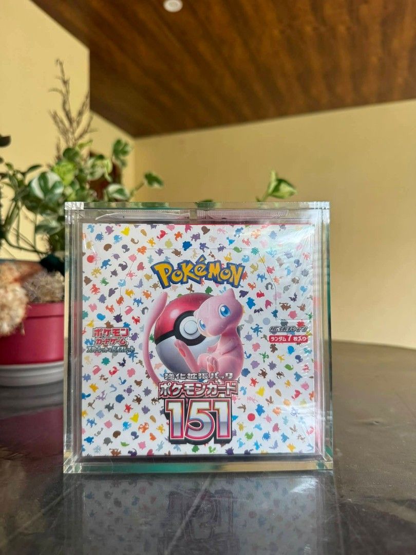Pokemon 151 JP booster box (Category: Card Boxes & Cases) located in Manila. Submitted by blindboxcollectibles (Listing ID 1459914818, Image 1). Description: pokemon 151 w/acrylic japanese booster box factory sealed mop: gcash mod: lalamove *if meetup cainta area only. loc: cainta.