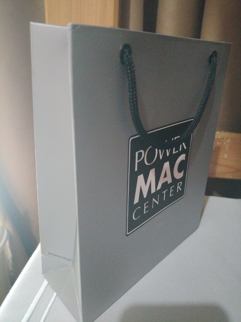 Power Mac paper bag (Category: Luxury Accessories) located in Makati City. Submitted by cyluxxeshop (Listing ID 1459933536, Image 2). Description: 👍🏿height is 8 inches 👍🏿length is 7 inches 👍🏿mode of payment gcash.