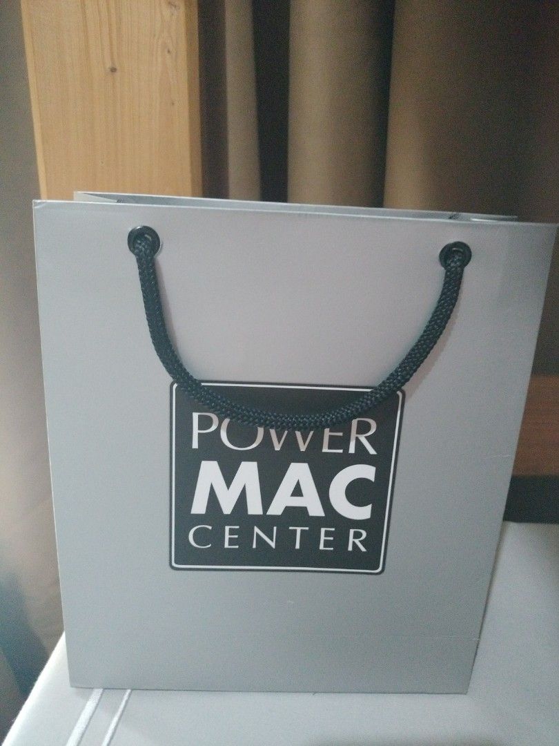 Power Mac paper bag (Category: Luxury Accessories) located in Makati City. Submitted by cyluxxeshop (Listing ID 1459933536, Image 1). Description: 👍🏿height is 8 inches 👍🏿length is 7 inches 👍🏿mode of payment gcash.